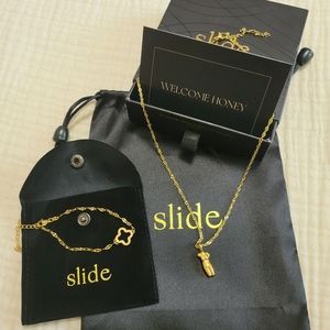 NWT Slide Honey Box 18K Gold Plated Jewelry